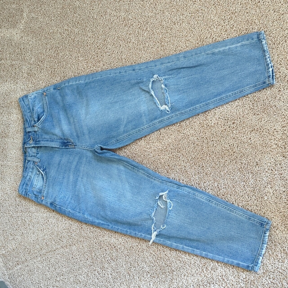 wild fable Light Blue High-Rise Distressed Jeans